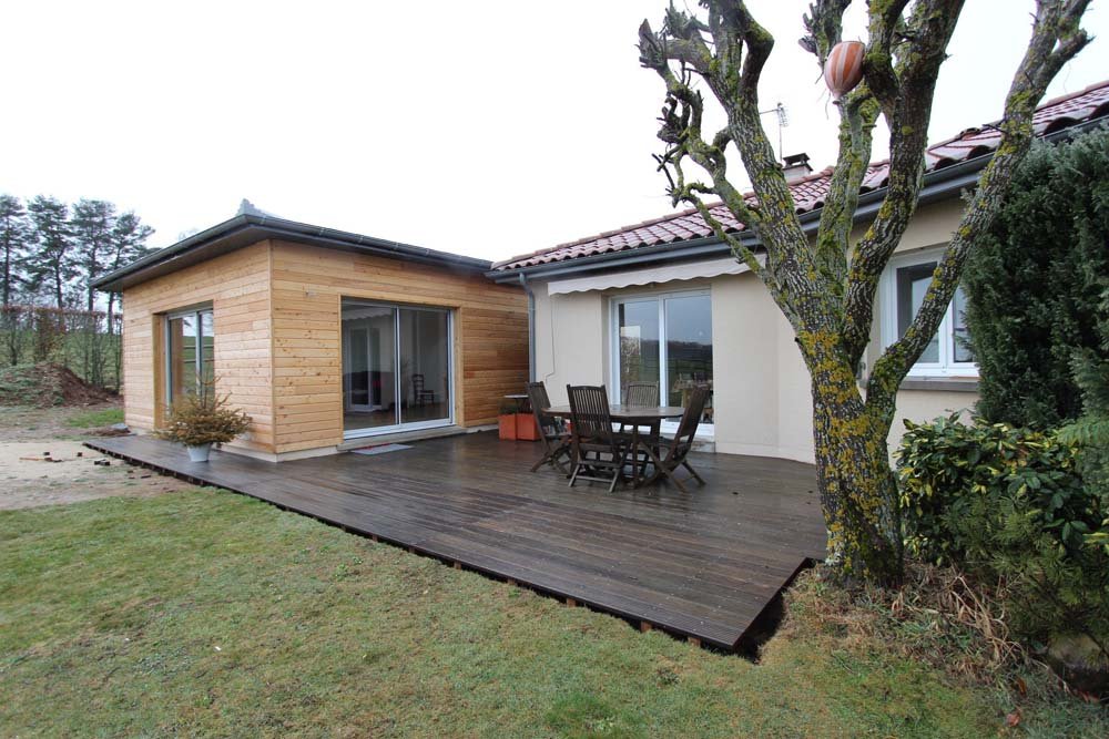 extension bois toiture zinc 3
